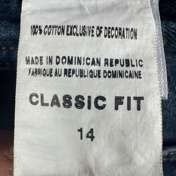 Eddie Bauer Jeans Women 14 Classic Fit‎ Bootcut 100% Cotton Embroidery Blue - Picture 7 of 13